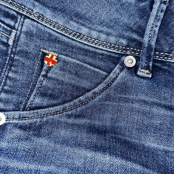 Hudson 25 Collin Flap Skinny Ankle Blue Stretch Designer Jeans - Picture 13 of 13